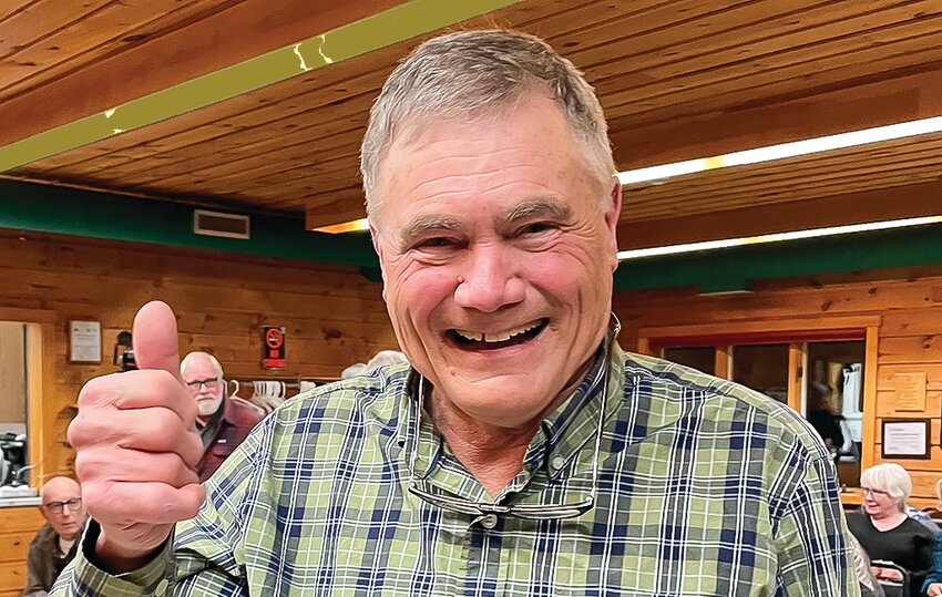 Paul Thompson,   a strong   advocate of Option B, reacts   positively to Tuesday night&rsquo;s vote in Greenwood. Thompson also won the race for town treasurer but will not have to serve due to the passage of Option B.