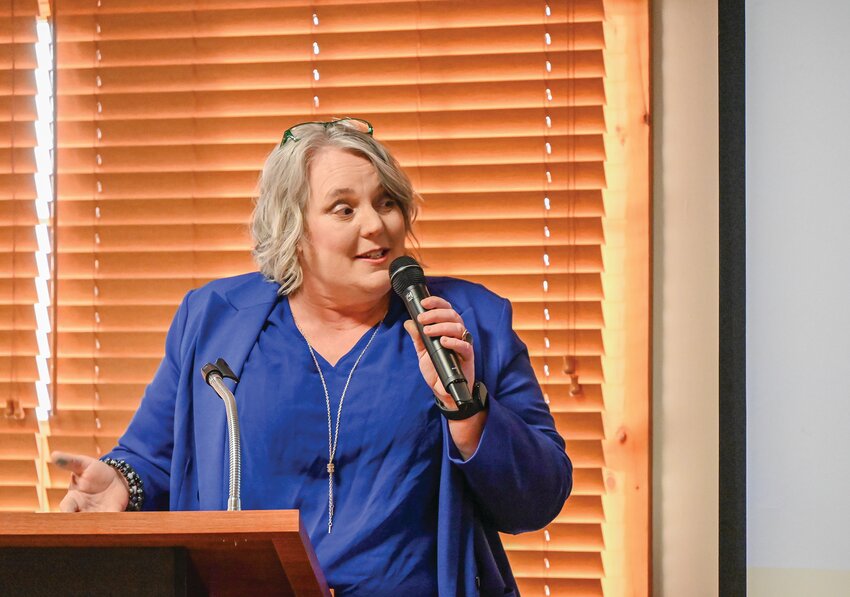 Jen McDonough was the evening&rsquo;s keynote speaker.