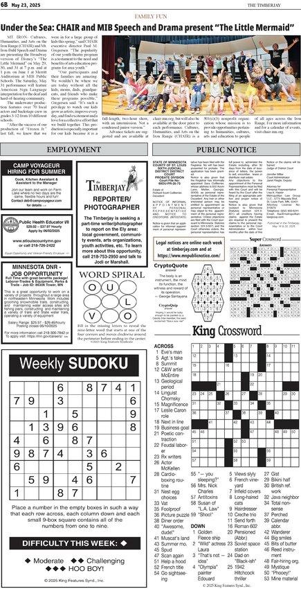 Click here for the legal notices and classifieds on page 6B