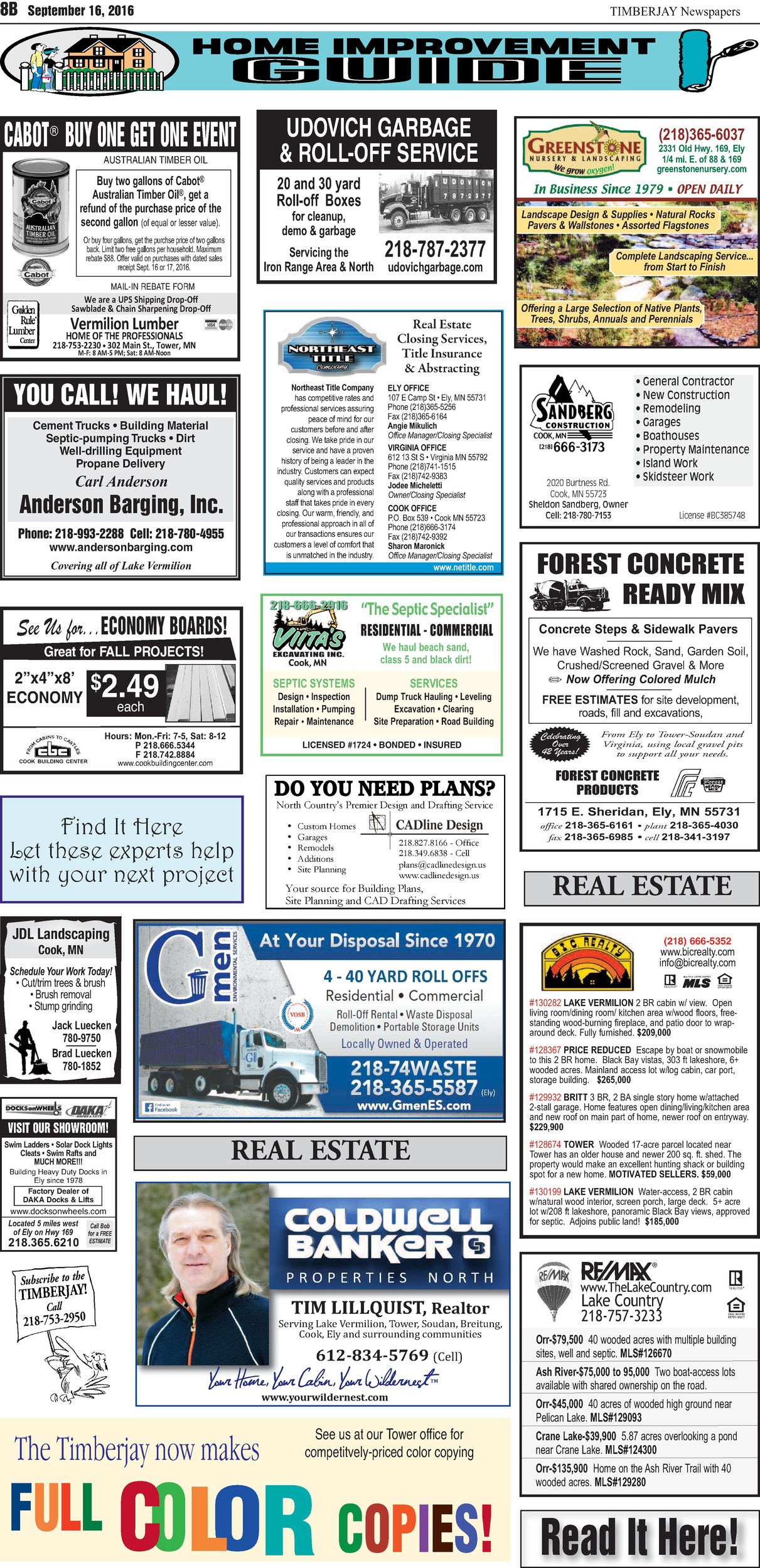 Click here for the legal notices and classifieds from page B8