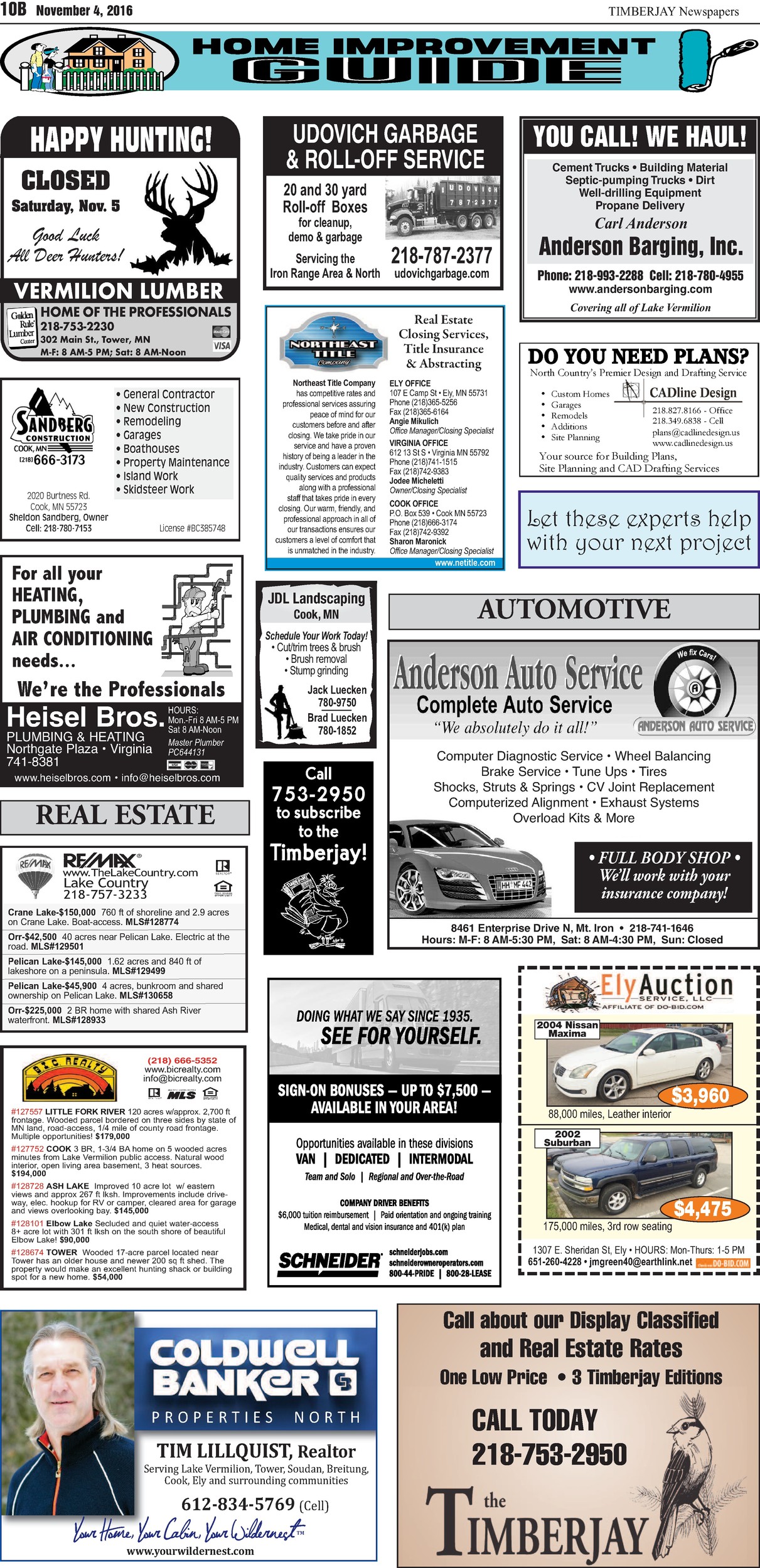 Click here to view the legal notices and classifieds from page B10