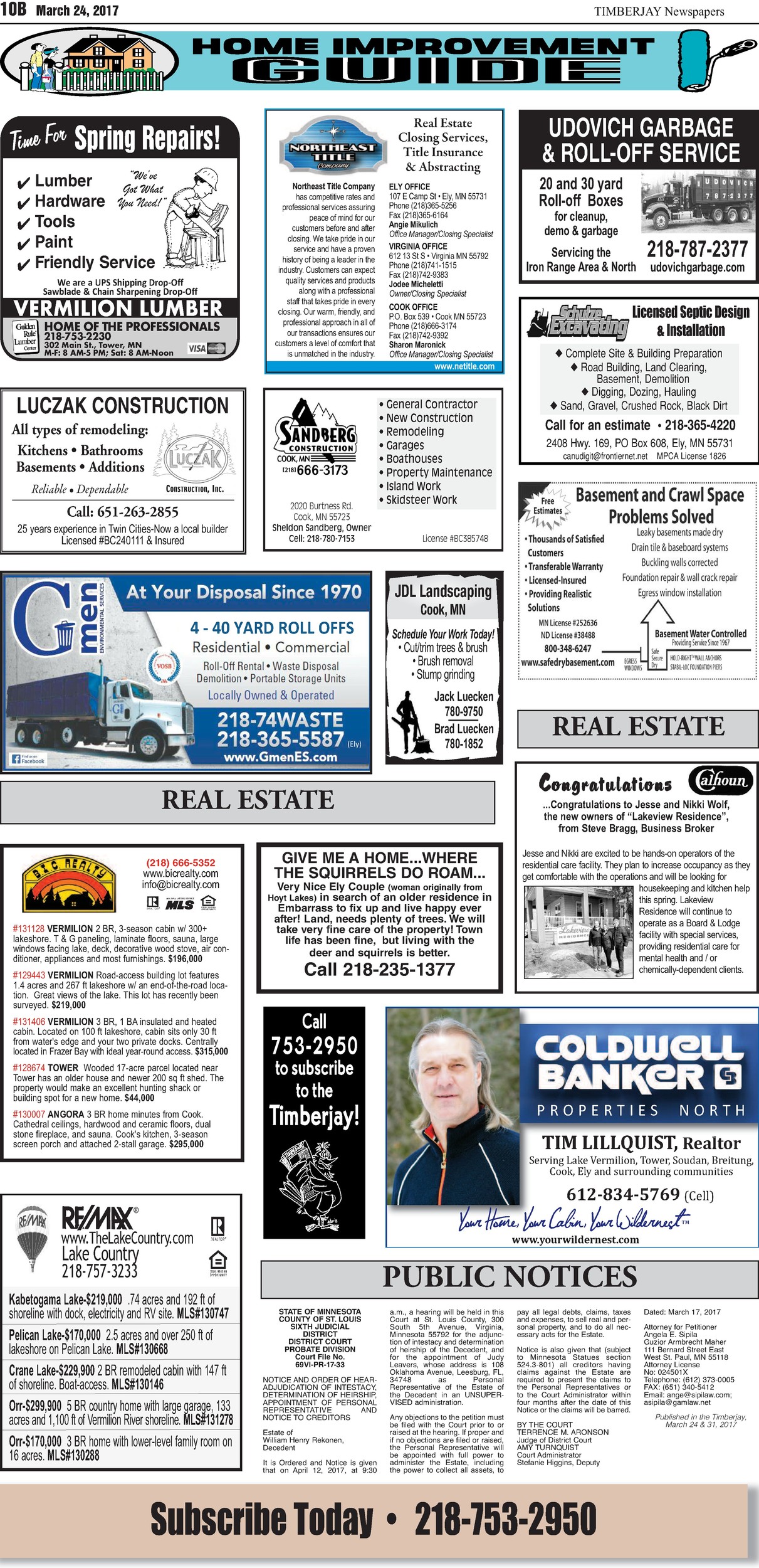Click here to view the legal notices and classifieds on page 10B