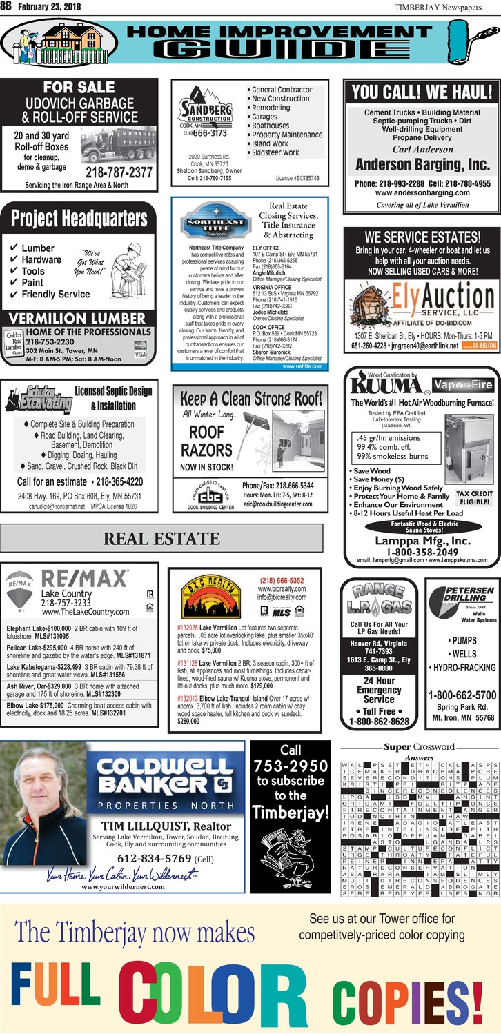 Click here for the legal notices and classifieds from page 8B