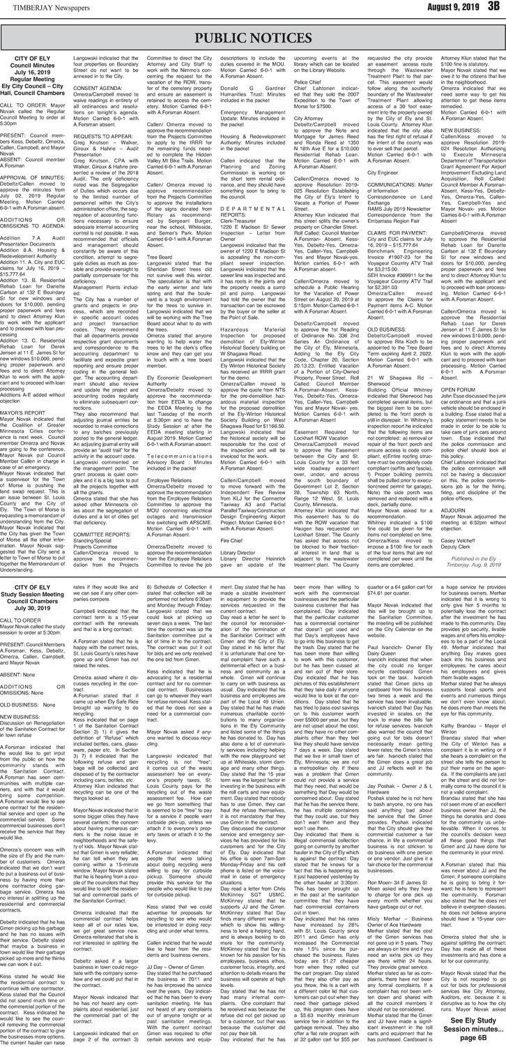 Click here for the legal notices and classifieds on page 3B