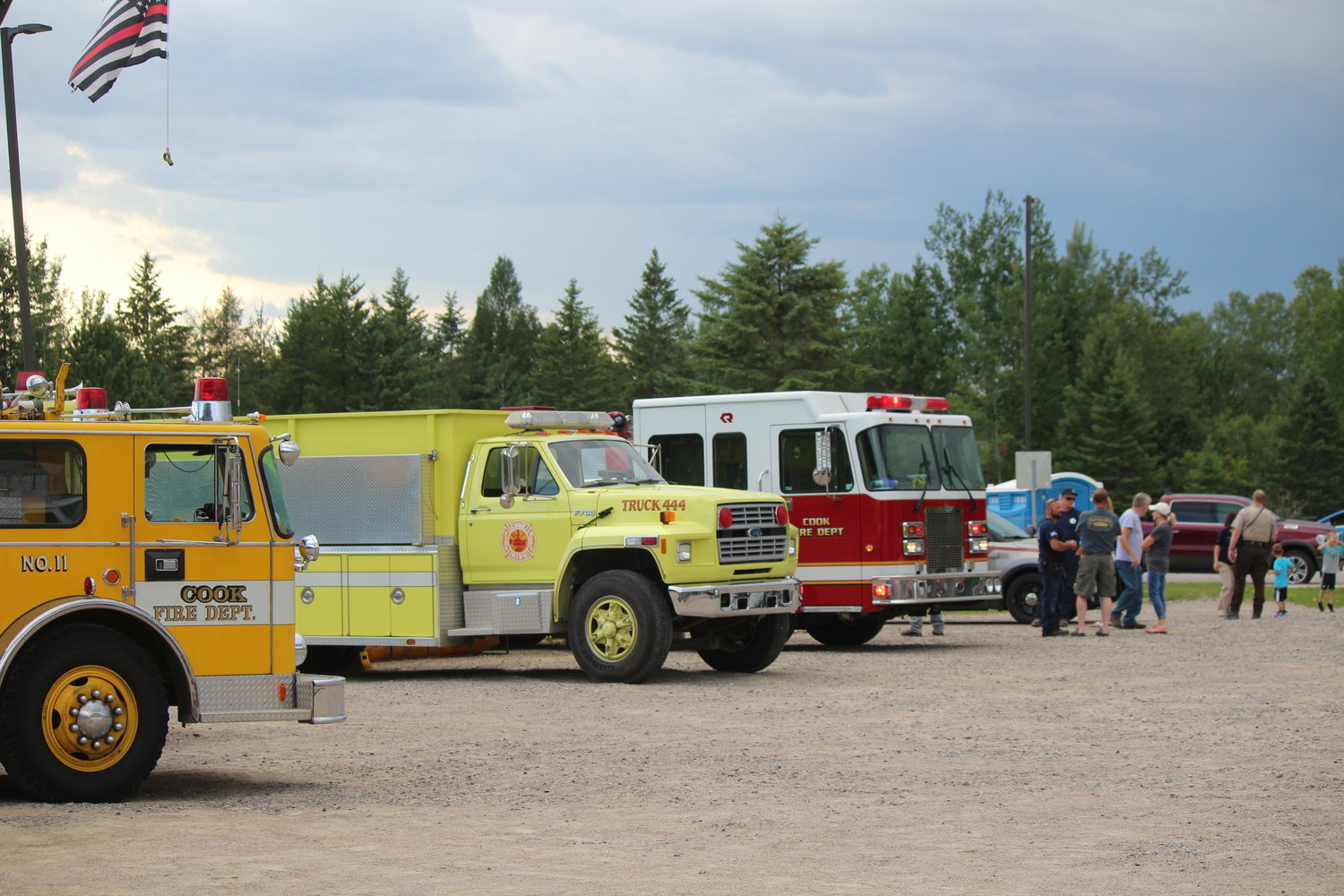 Visitors were given the opportunity to explore emergency vehicles in the Cook Community Center parking lot.