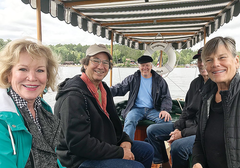 Passengers, and Captain Tom Juul, were all smiles aboard this former tender for a yacht once owned by Andrew Carnegie.