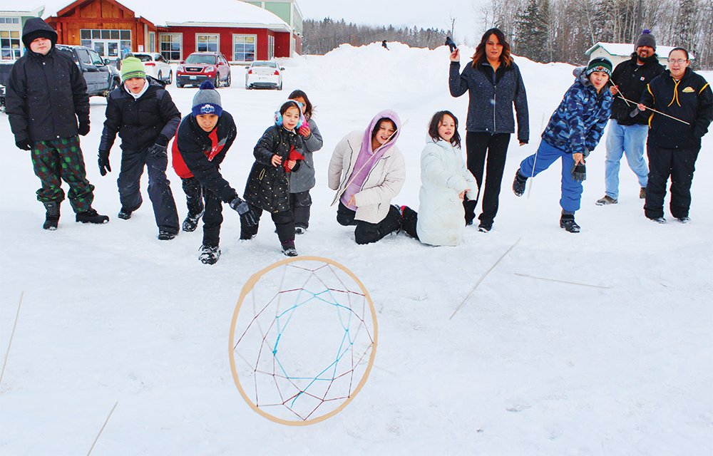 Area children and adults learned a variety of outdoor activities last Sunday at the Winter Indigenous Games held on the Vermilion Reservation.