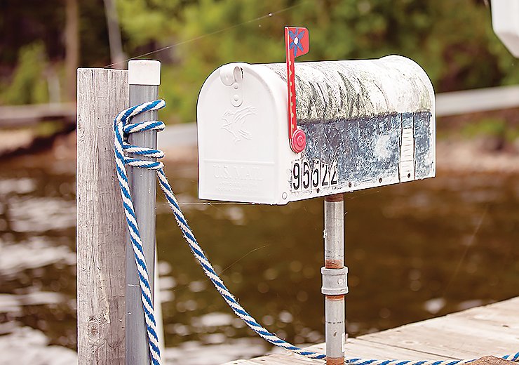 Dock boxes like this allow many Lake Vermilion residents to receive US Mail service by boat.