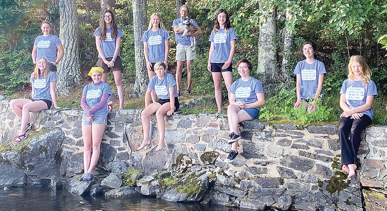 Aspiring writers from the Ely area recently participated in a writer’s retreat on an island near International Falls with author Mary Casanova.