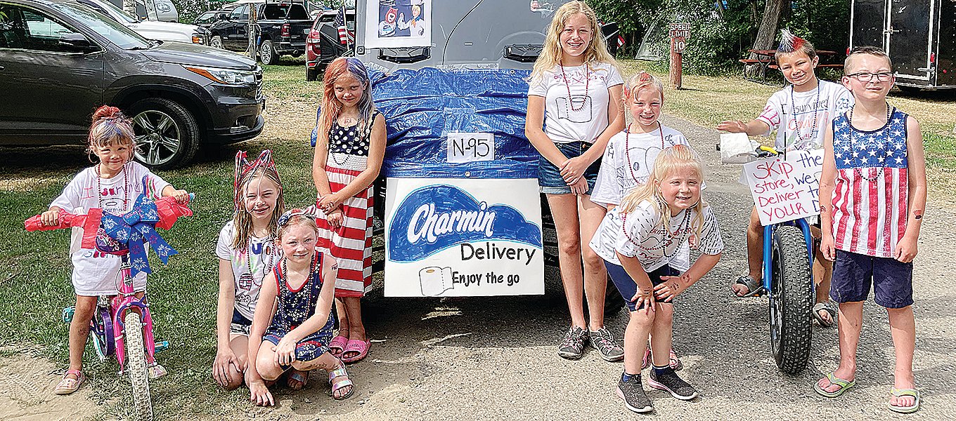 The Hoodoo Point Campground Charmin Crew included, Cole and Danika McCarter; Jemma and Haley Glatch; Kai, Kash and Kinsley Suihkonen; and Maddie and Tristan Lackner.