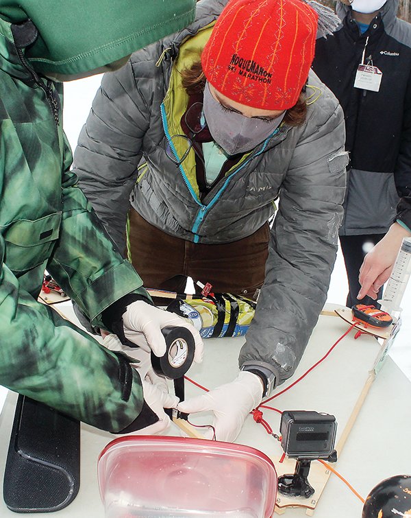 Ely Memorial School eighth-grade science students launched a weather balloon Tuesday that rode the jet stream to northern Wisconsin. The experiment and data package was to be retrieved late this week.
