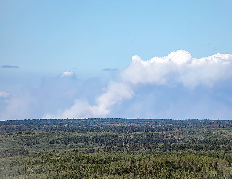 Smoke from Quetico fires was clearly visible last week from Jasper Peak, near Soudan.