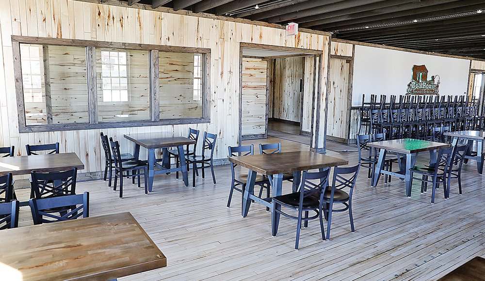 The upstairs seating capacity at the expanded Boathouse Brewpub and Restaurant will be about 100 people.