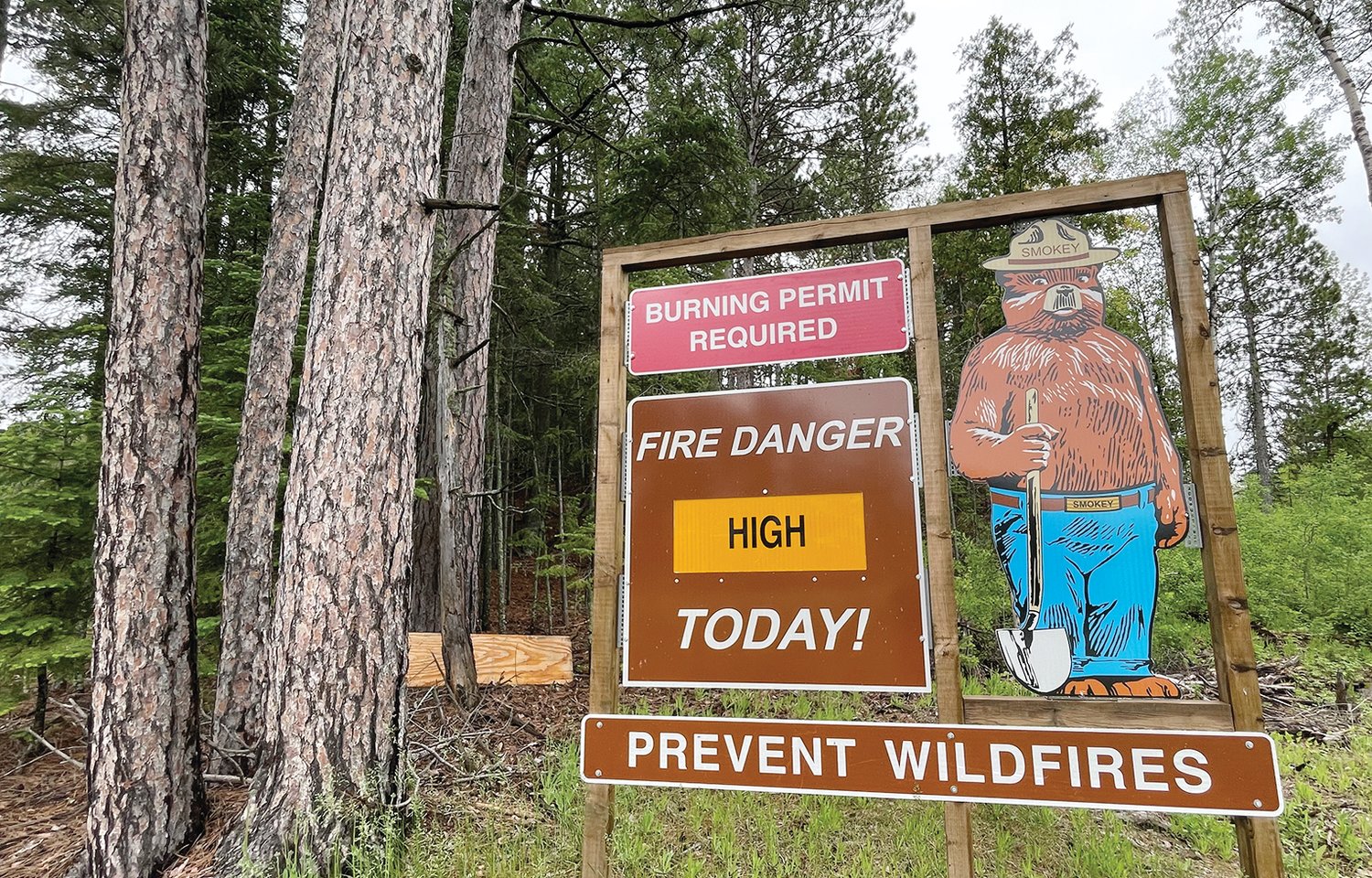 Two weeks with little rain has pushed the fire danger to high in the DNR’s Tower area. The area continues to experience wild swings in weather conditions.