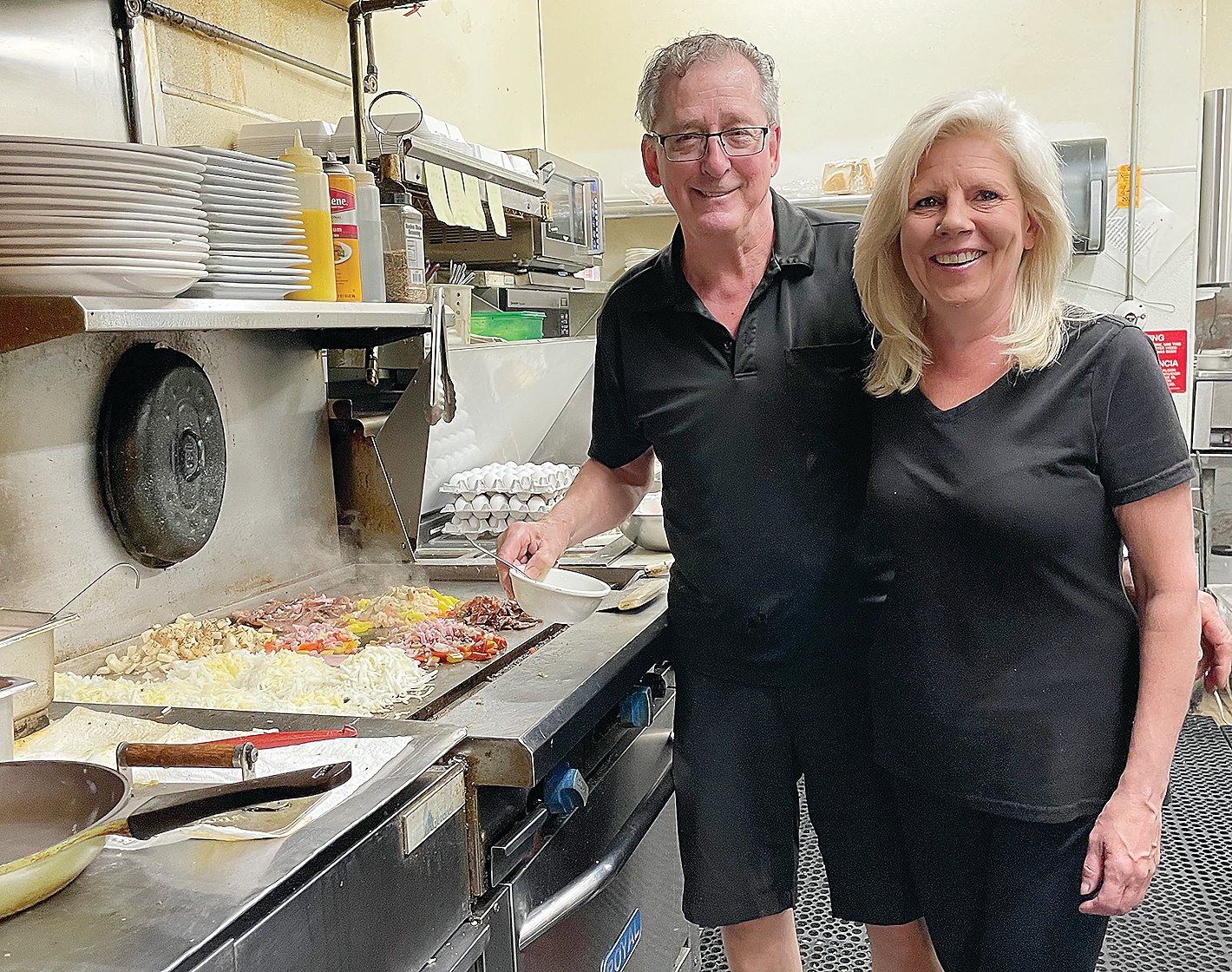 Randy and Carol Semo were on hand for last week’s customer appreciation day at Good Ol’ Days. The couple has owned the popular bar and restaurant in Tower for 20 years, with Randy 
handling much of the day-to-day operations. Ownership was to formally change hands to Dan and Greta 
Burandt, on July 1.
