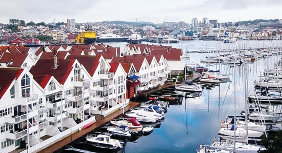 A Scandanavian 
waterfront with a 
similar design.