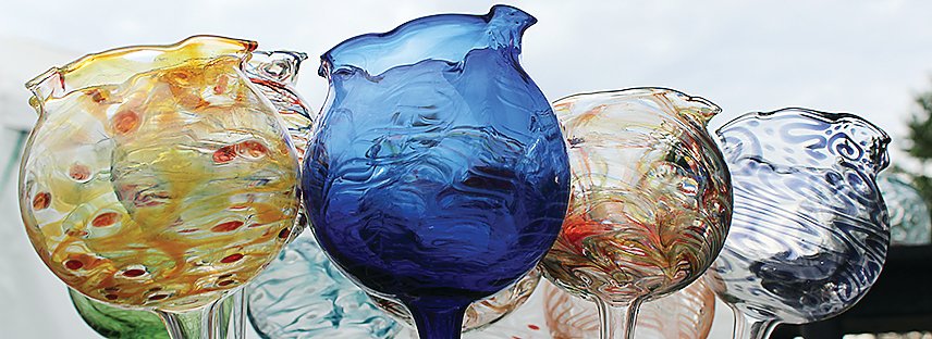Handblown glass designs by 
Brian Dean Miller.
