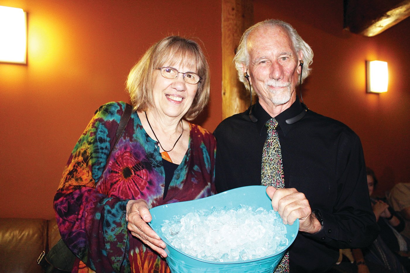 Billie and Mike Rouse brought a bucket of ice to the surprise announcement that Ely Memorial has won the rights to put on the Broadway musical version of Disney’s Frozen.