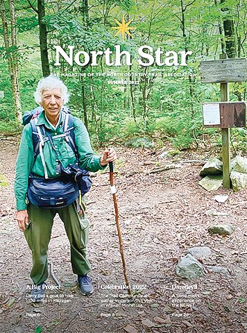 Young’s image from her first traverse of the trail, made the cover of North Star 
magazine, 
the official 
magazine of 
the North 
Country Trail.