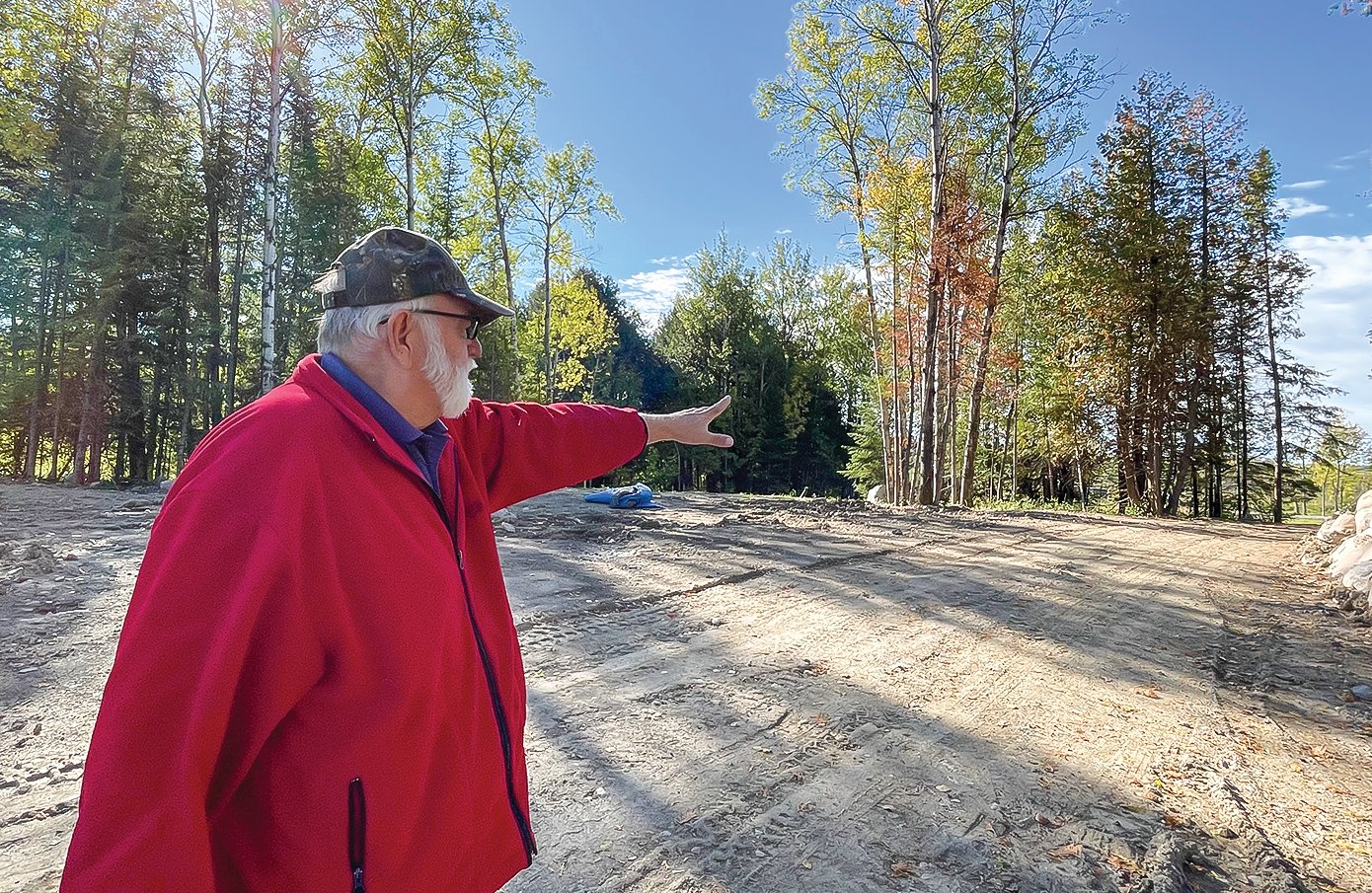 RV park 
developer Dave Rose gestures while talking about the final steps to complete his new 32-unit RV park in Tower.