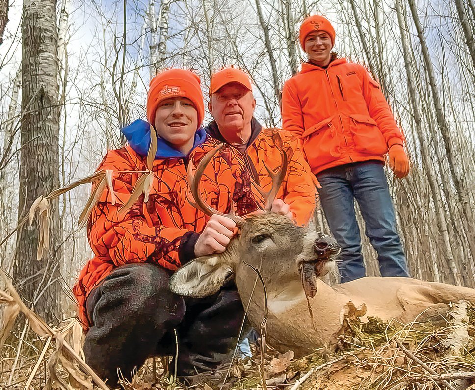Alex Hartway, grandson of Leo Wilenius, shot this nice eight-point buck about noon on Monday while hunting on family property in Sturgeon Township, west of Cook.