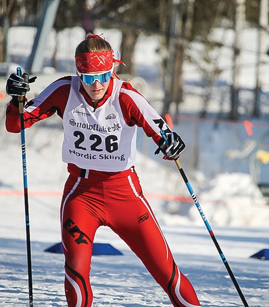 Ely’s Zoe Devine takes part in the 
Duluth-Marshall sprint competition on Saturday.