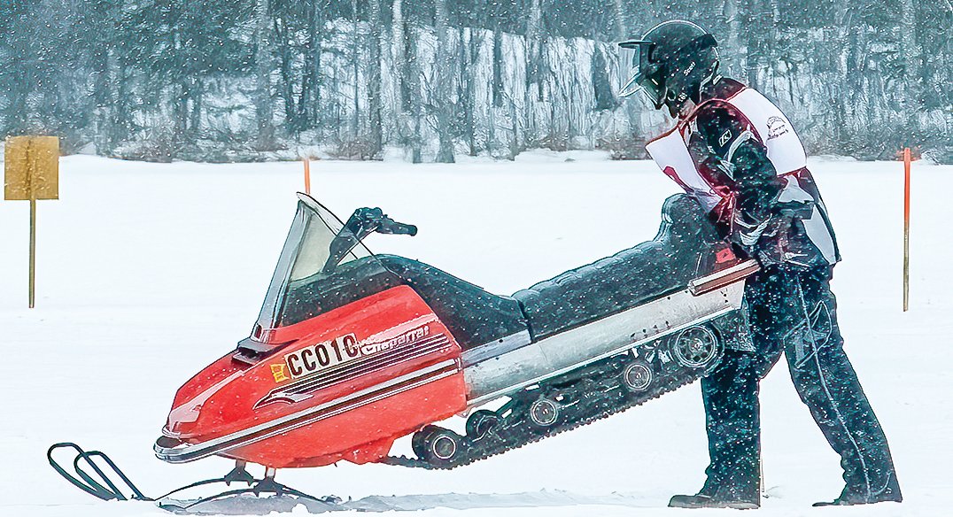 Sometimes the older sleds are not as cooperative as riders would prefer.