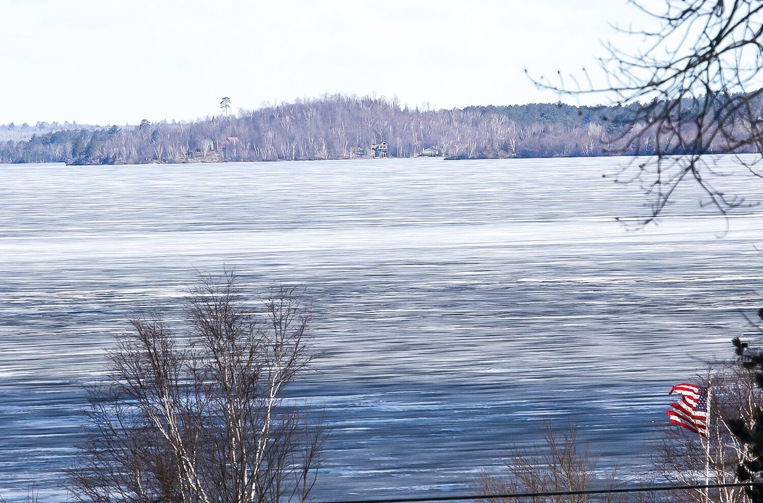 Ice was still mostly white but beginning to darken on Lake Vermilion near McKinley Park on Monday, May 1.