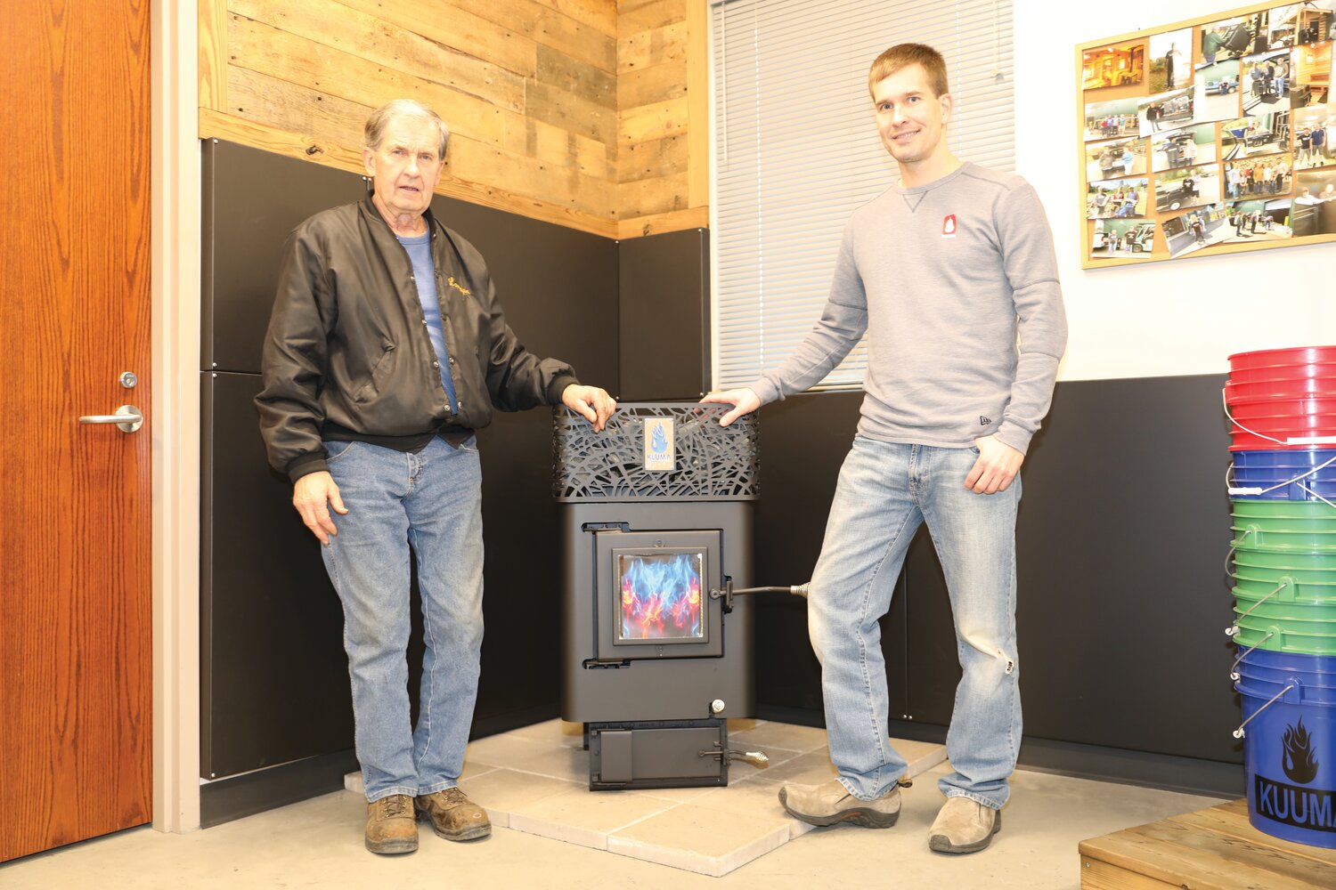 Daryl and Garrett Lamppa are announcing the launch of their new wood gasifying sauna stove, known as BluFlame.