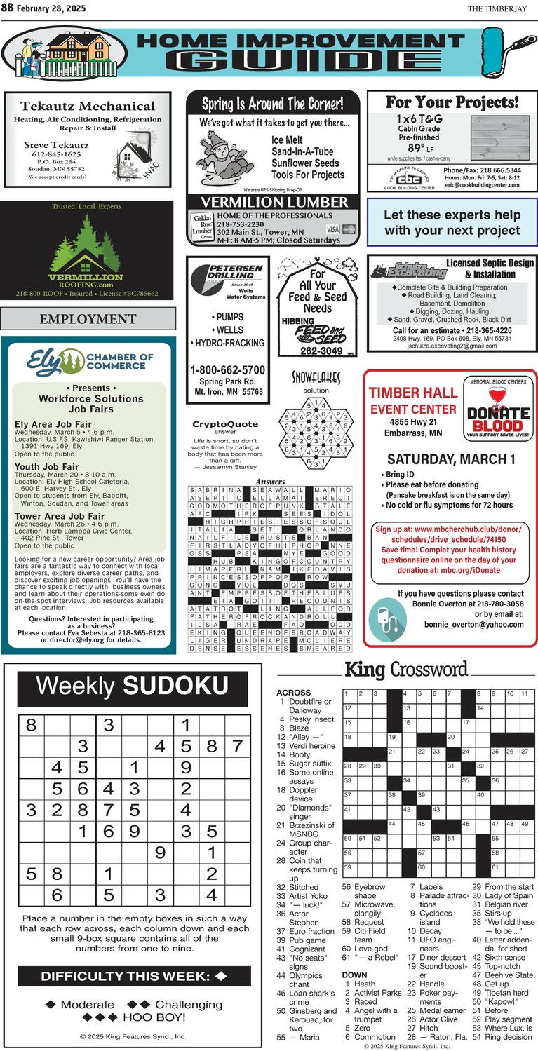 Click here for the legal notices and classifieds from page 8B