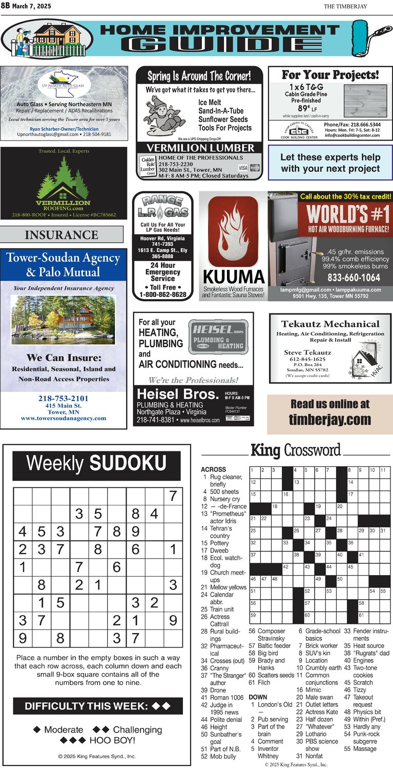 Click here for the legal notices and classifieds on page 8B