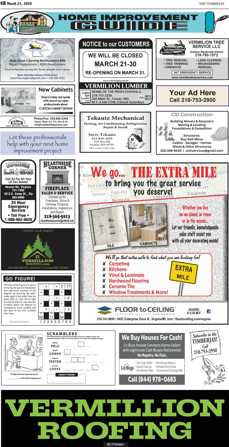 Click here for the legal notices and classifieds on page 6B