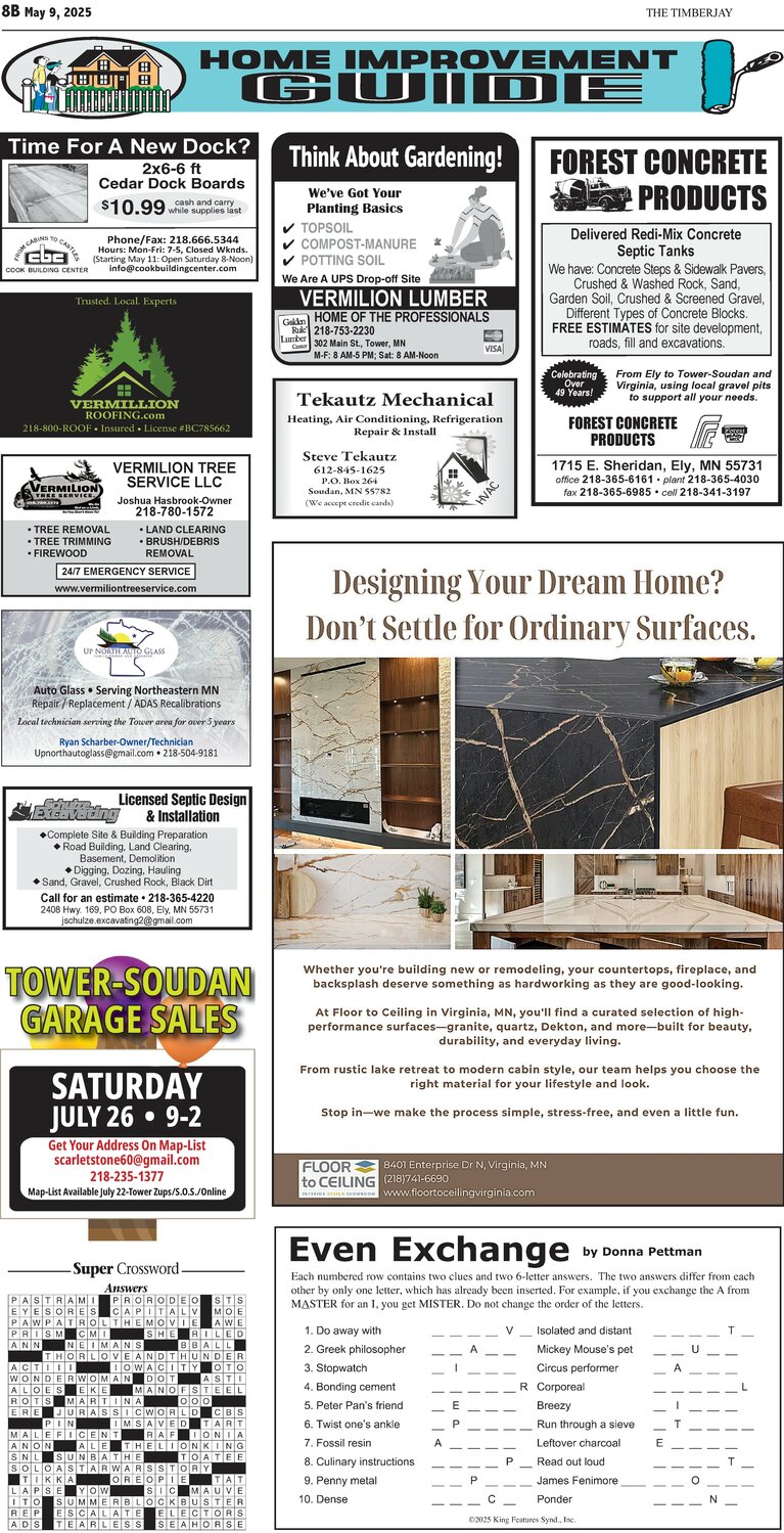 Click here for the legal notices and classifieds on page 8B