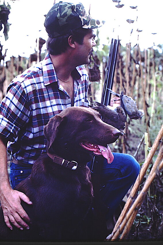 Rob Beatty with doves and Ram.