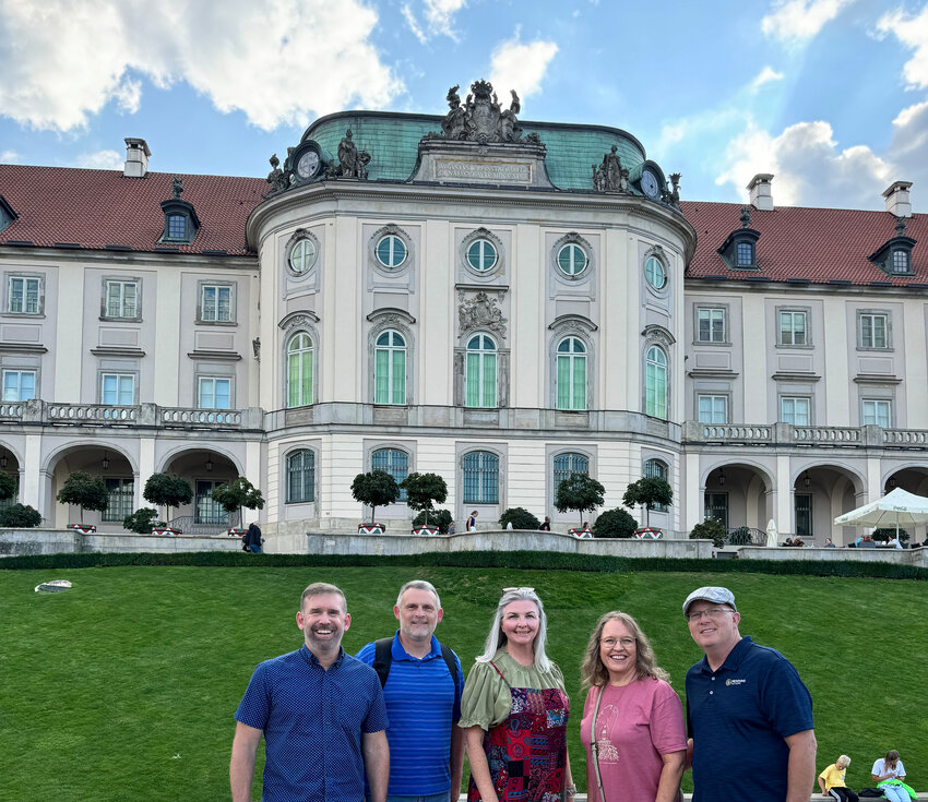 From left: Pastor Chris Cook of Parkade Baptist Church in Columbia; Pastor Kevin Sullivan of First Baptist Church Owensville; Sandi Straw, member of Parkade Baptist Church; Dana and Trent Young, Director of Missions of Gasconade Valley Baptist Association.