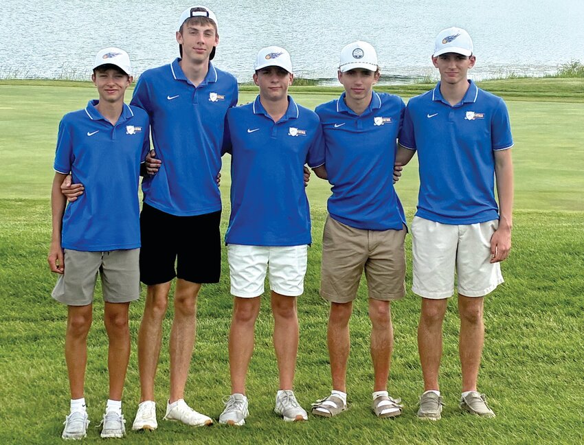 Fatima golfers combined for a score of 340 to earn fifth place at Monday&rsquo;s Class 2, District 2 tournament at the Norwoods Golf Club in Hannibal. Team members are Evan Otto, Xavier &ldquo;Chet&rdquo; Stuecken, Ty Brandt, Dylan Schwartze, and Nick Howe.