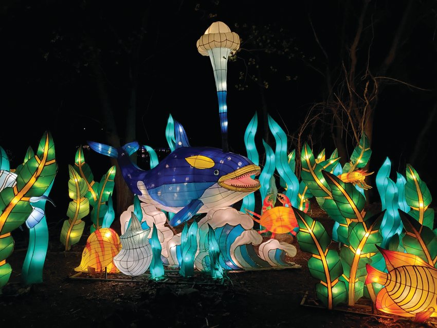 BRILLIANT DISPLAY: More than 50 displays are included in Roger Williams Park Zoo&rsquo;s Asian Lantern Spectacular, taking visitors from the zoo entrance to every corner of the property.