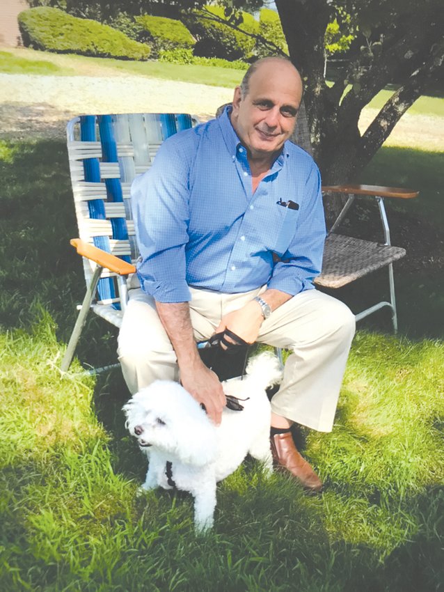 A GREAT FRIEND:&nbsp; Former Mayor Joseph J. Solomon with the family companion, Buddy.