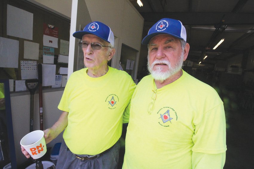 CARRYING THE MISSION ON: Bob Allen, who founded the Masonic Medical Distribution Center bearing his name, and George Donahue, who took over the reins in 2017.