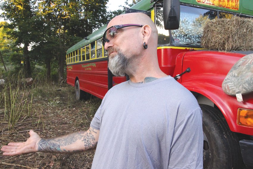 HIS CLEANUP TEAM: Wayne Pitman, who runs the Sanctuary of Hope in Hope, RI, doesn&rsquo;t recommend goats as pets. When it comes to employing them to clear land, that&rsquo;s a different story.