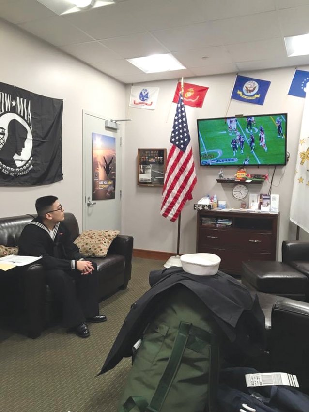 A PLACE TO RELAX: The Rhode Island Military Lounge located  in Rhode Island T.F. Green International Airport has been a  place for active military, veterans, and those traveling with them  to relax while they wait for their flights. Currently the Rhode Island  Military Organization is looking for more volunteers to help  staff the lounge. (Submitted photo)