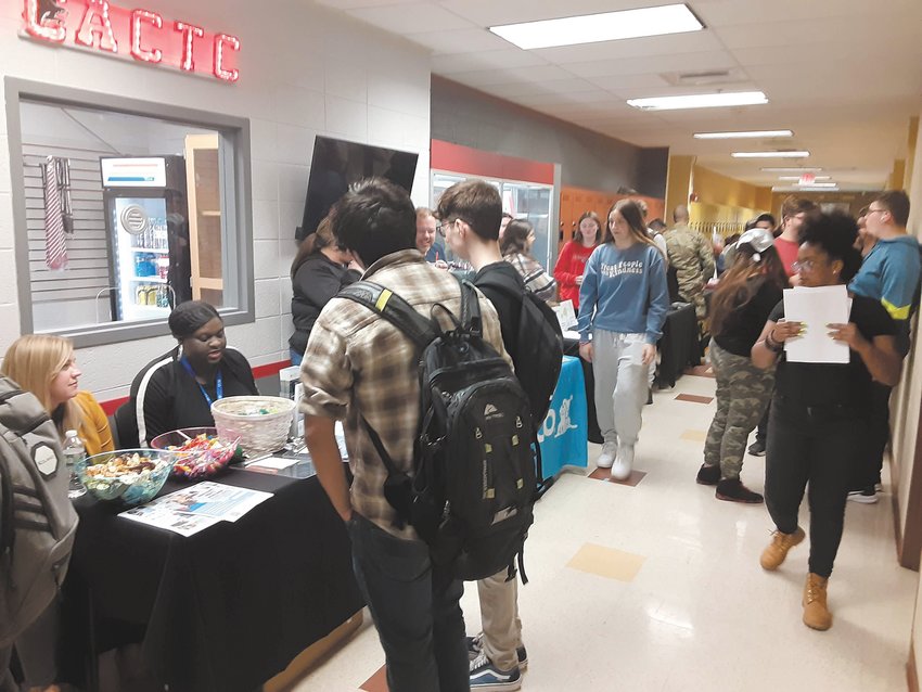 FUTURE OPPORTUNITIES: West students participated in the a job fair held in early May.