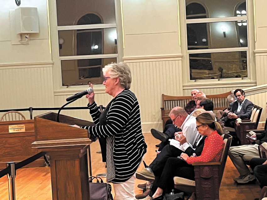 Derrig addresses the council