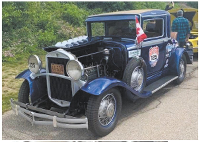 MAKING IT TO THE START: Outfitted with a water pump with custom-built parts from the Warwick Area Career and Technical, a team from Nova Scotia crosses the start to The Great Race at Rocky Point. (Submitted photo)