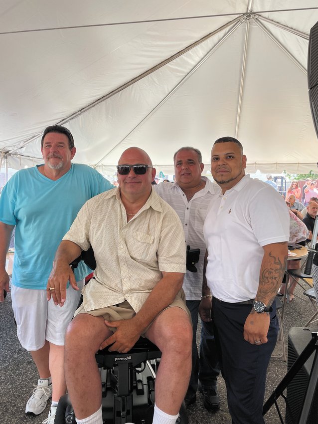 FOREVER GRATEFUL: (From left) Gino Hansen, Michael Matracia, Charlie Matracia and David Rodrigues neighbors and friends for life. (Submitted photo)