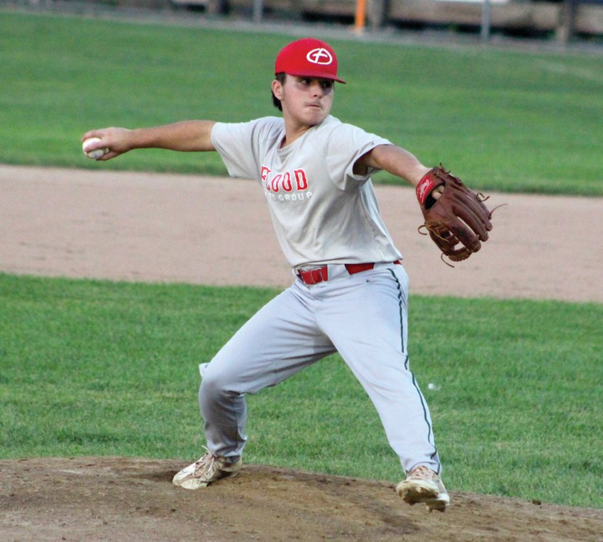 TAKING THE BALL: Flood Ford pitcher Gian Lepore delivers a pitch. (Photos by Ryan D. Murray)