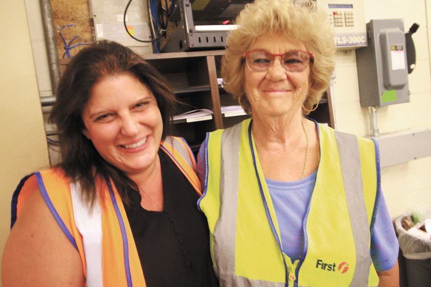 61 YEARS OF SCHOOL BUS DRIVING: That&rsquo;s the combined total of Carol Minear and April Lenardo&rsquo;s Warwick school bus driving careers. With 40 years under her belt, Carol was driving April when she was a Warwick school student. (Warwick Beacon photos)