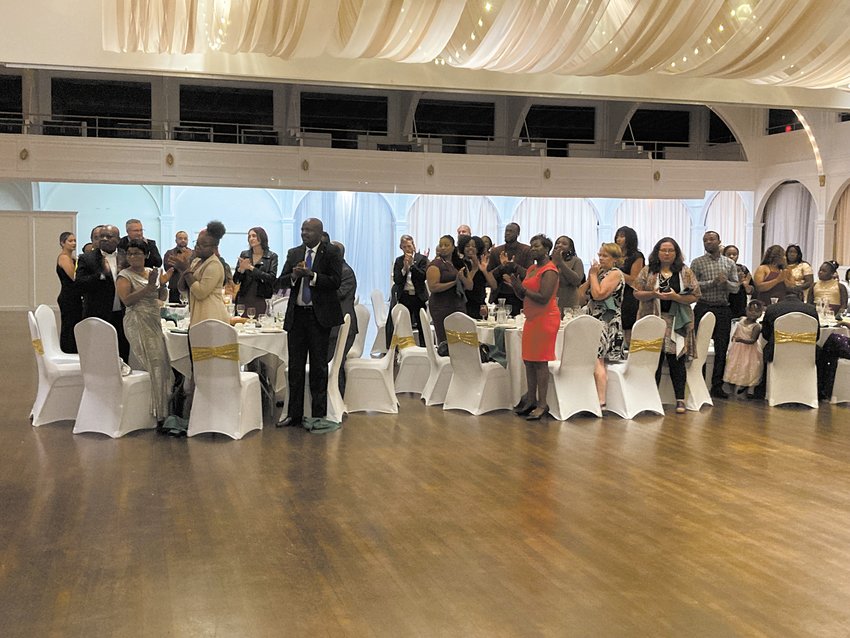 STANDING OVATION: Keynote speaker Melissa Husband received a standing ovation following her personal story on seeking therapy to address past life traumas. (Herald photo)