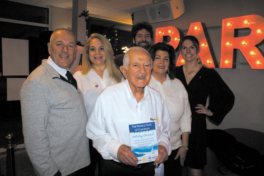 HEADING THE EVENT: Rotary Club&rsquo;s Dec. 19 event was headed by (from left) Roy Evans, Dina Campbell, Lou Marciano, Tom Glasgow, event chairperson Lori Adamo and Cranston Rotary President Stephanie Lemoi. Anyone interested in joining Cranston Rotary Club should contact Amanda Villanova at avillanova@navigantcu.org.