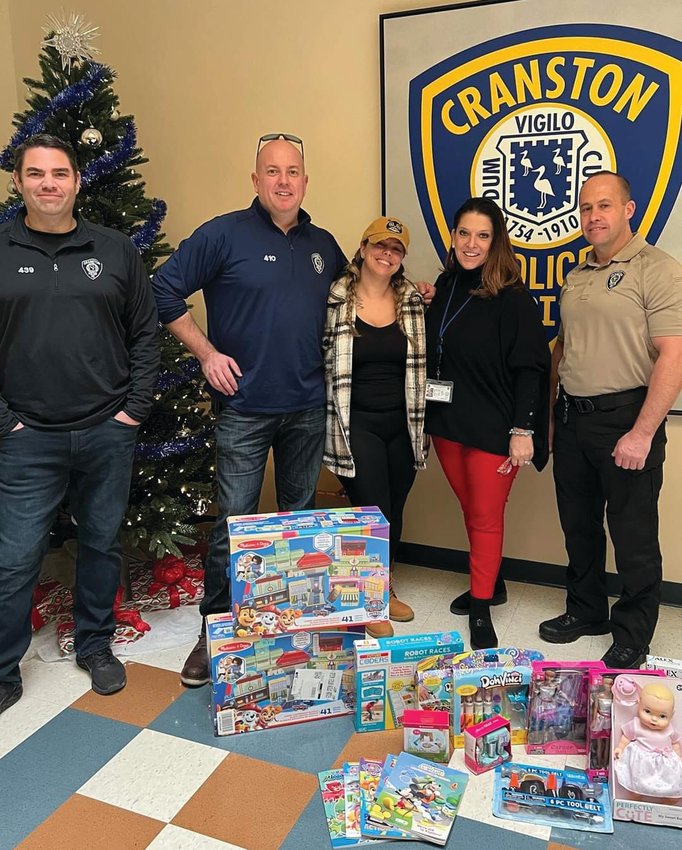 THANKS TO THE COMMUNITY: The Cranston Police Department wrapped up the 2022 Holiday Gift Operation. They thanked everyone from the community who pitched in to help the effort. (Photos courtesy the CPD Facebook page)